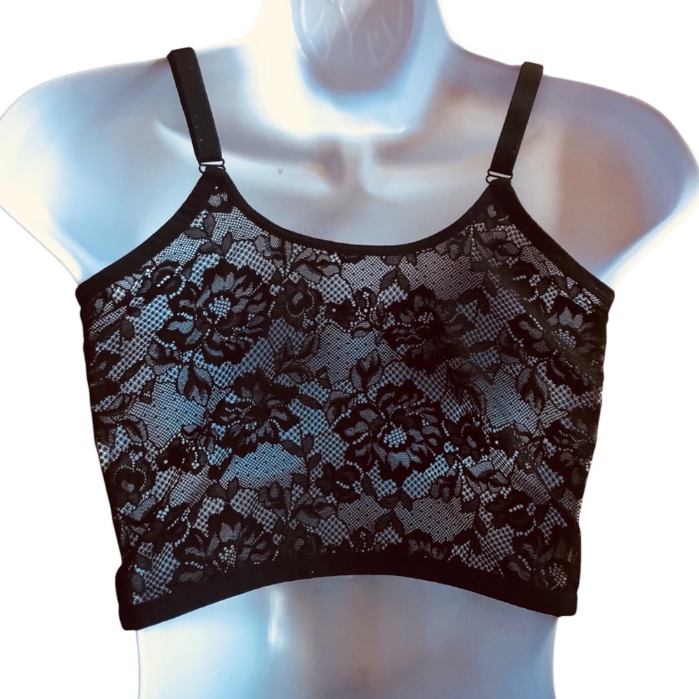 Colsie Black Lace Corset Bralette - Picture 3 of 6